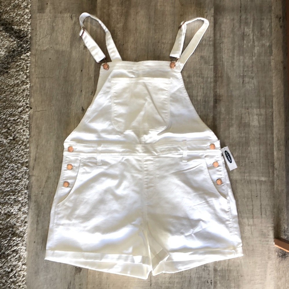 White shorts overalls